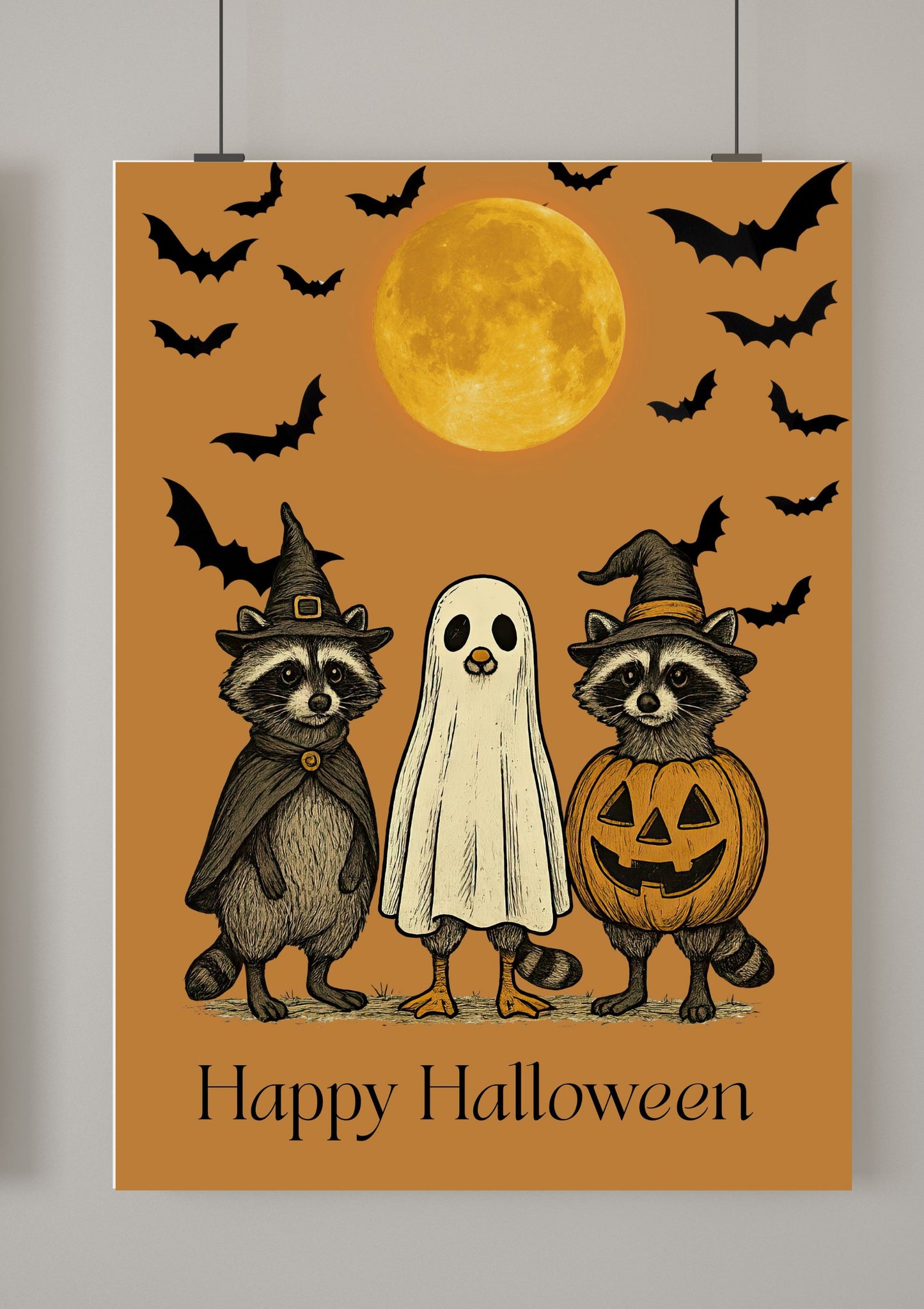 Digital Halloween wall art| 1 Printable Spooky posters Designs | Instant Download Scary Holiday posters I PNG file I size A2 I Spooky art