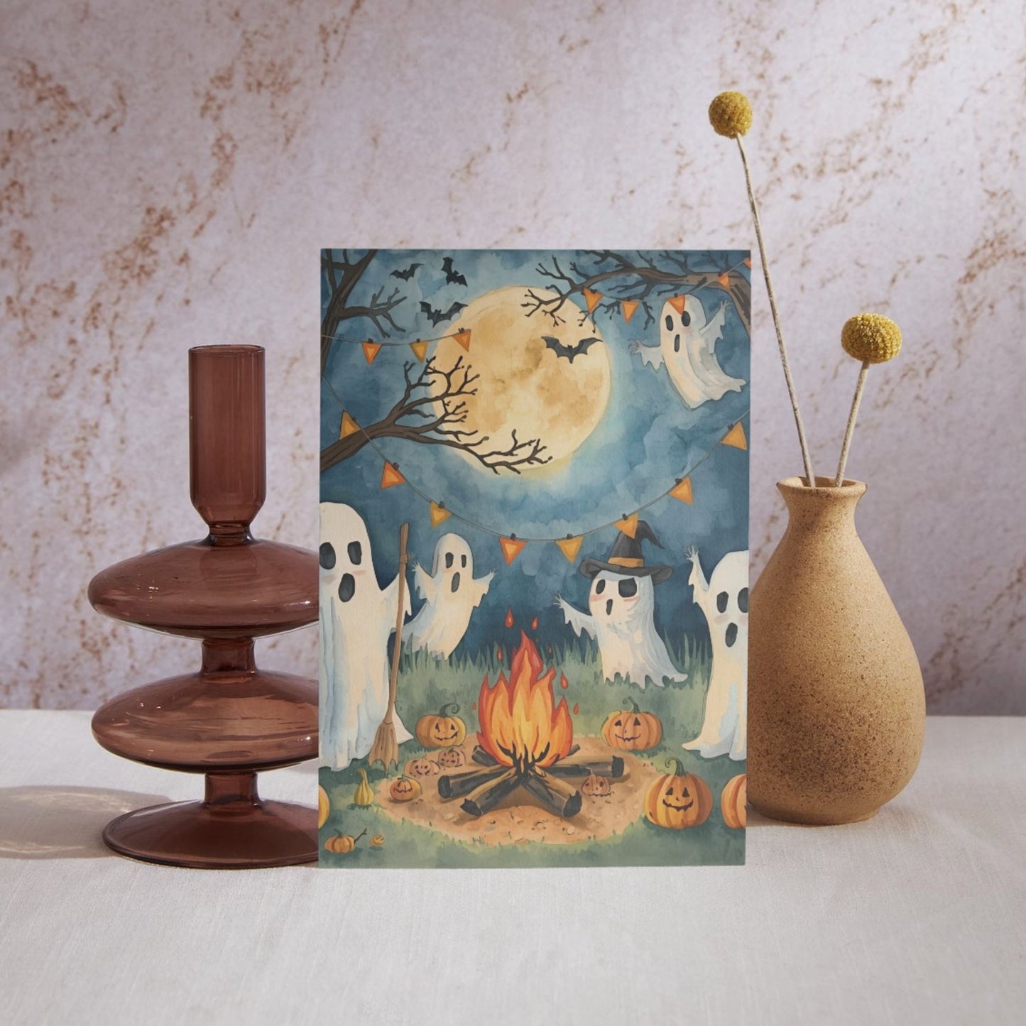 Digital Halloween Greeting Cards | 20 Printable Spooky Card Designs | Instant Download Scary Holiday Invitations