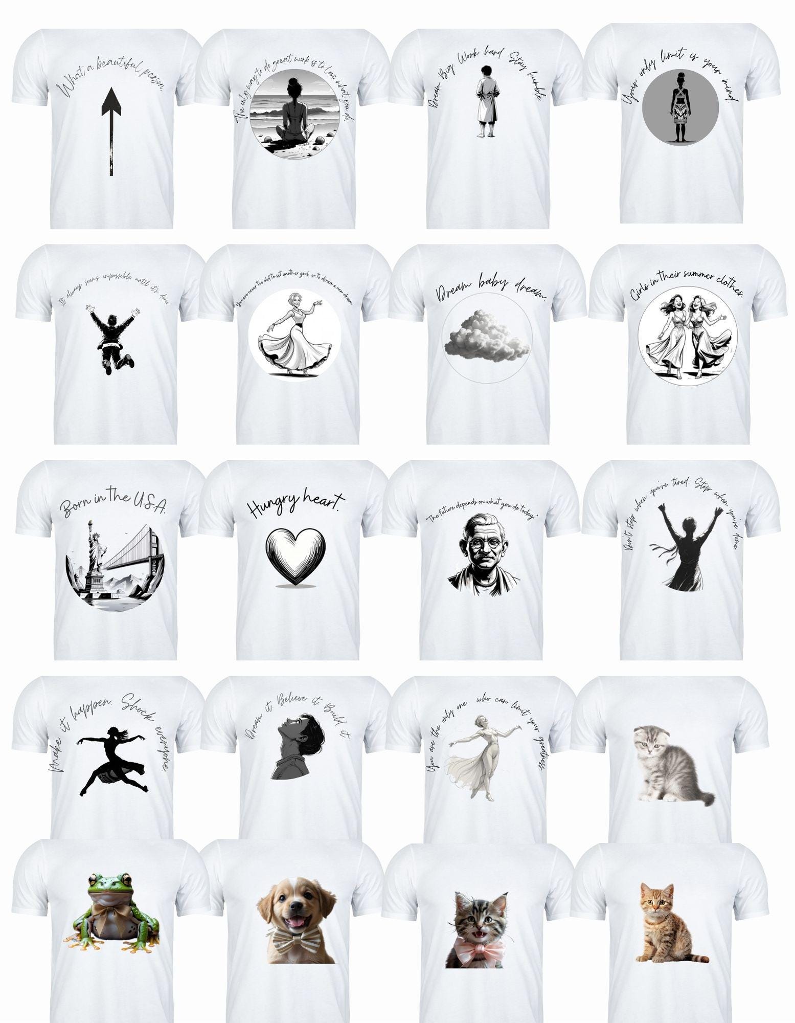 Family Matching T-Shirt Designs | Printable Shirt Graphics Bundle | Digital Download for DIY Apparel I Printed tshirt  design for all family