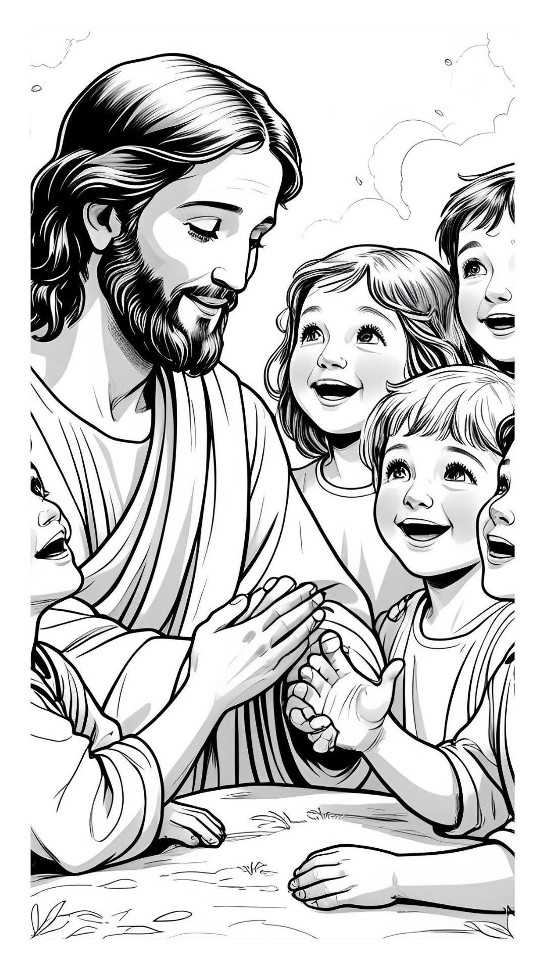 Jesus Coloring Book: Christian Illustrations for Kids (PDF Download) Kids I Jesus Coloring Book: Christian Illustrations for Kids (PDF Download) Kids