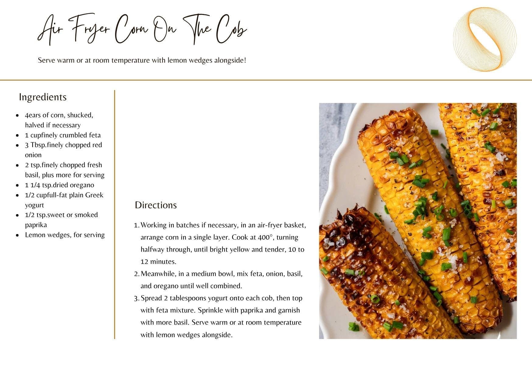 Air Fryer Cookbook: 30 Healthy and Simple Recipes (Printable Files) I Crispy Air Fryer Cookbook | Quick & Healthy Printable Recipe Collection | Digital Download