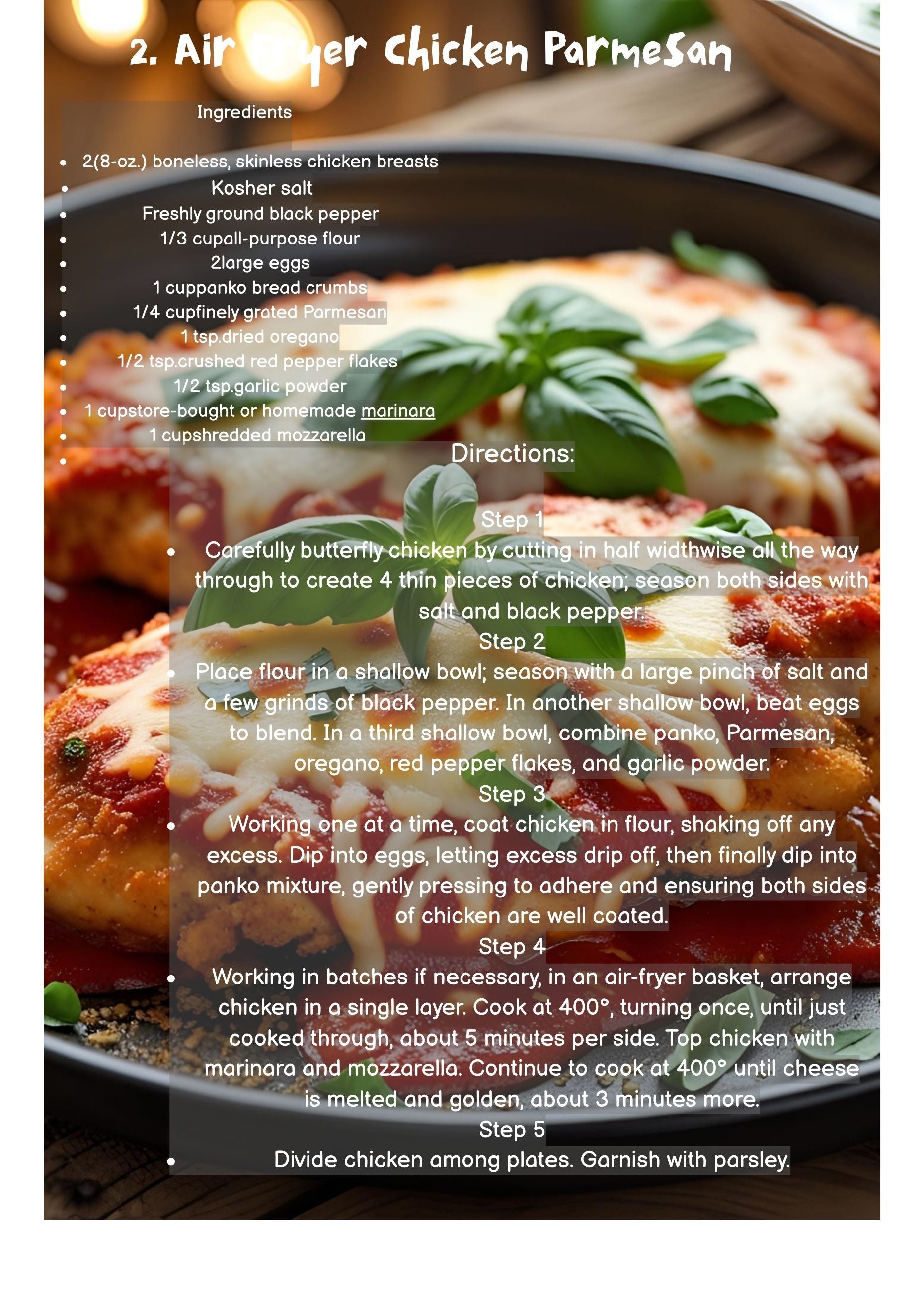 Air Fryer Cookbook with recipes...include files fast cooking Air fryer cookbook - healthy cook Quick Meals Guide | Printable Recipe Book |
