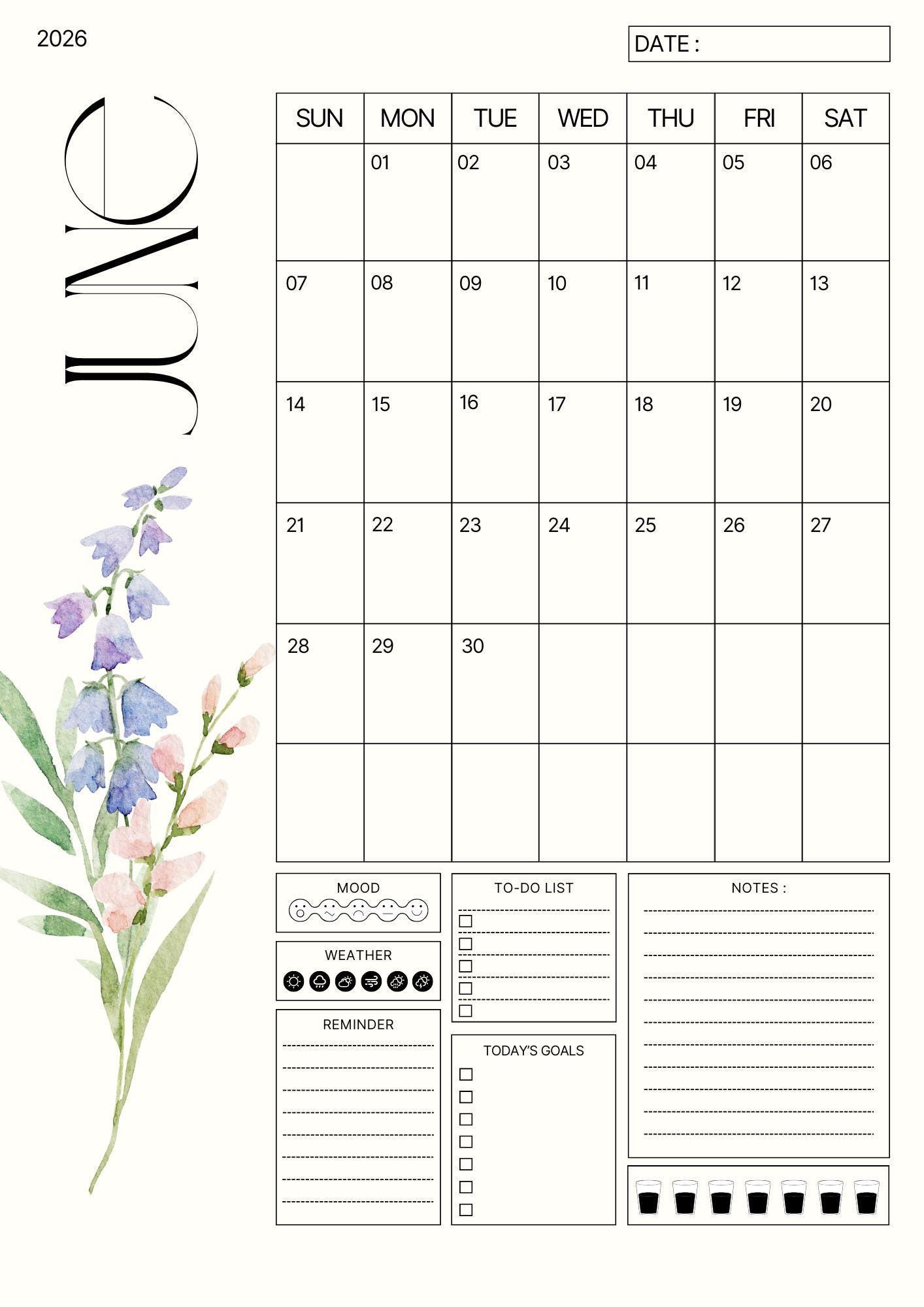 Minimalist 2026 Planner Printable | Daily & Weekly Task Organizer | Digital To-Do List PDF Download I 2026 Planner: Minimalist Daily and Weekly To-Do List (Printable Digital Download
