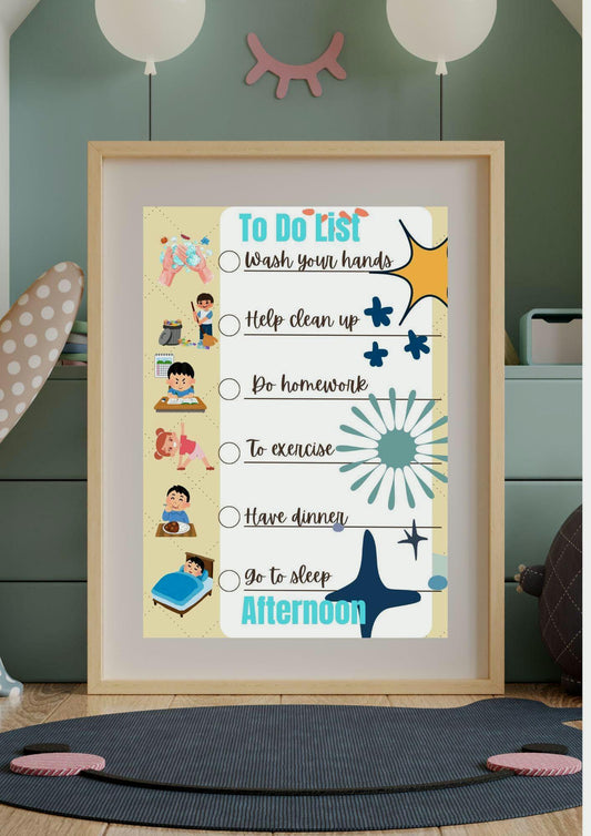 Kids Routine Chore Chart Printable | Daily Morning & Evening To-Do List | PDF Checklist in A4  US Letter Sizes I Printable Kids Morning and Afternoon To-Do List: Chore Chart (PDF Download A4/US Letter)