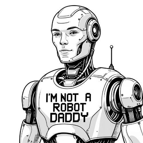 AI Family Matching T-Shirt Design | Funny “I’m Not a Robot” Graphic | Digital PNG Download for Sublimation I Funny AI Family Matching Shirt Design: I'm Not a Robot (PNG Digital Download) Family