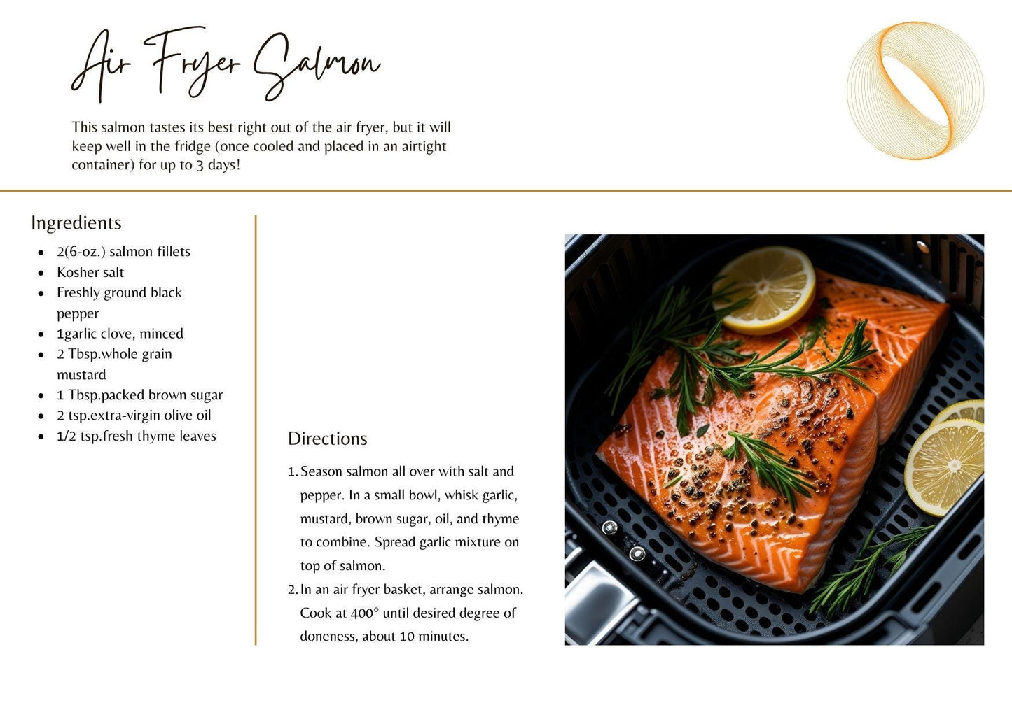 Air Fryer Cookbook: 30 Healthy and Simple Recipes (Printable Files) I Crispy Air Fryer Cookbook | Quick & Healthy Printable Recipe Collection | Digital Download