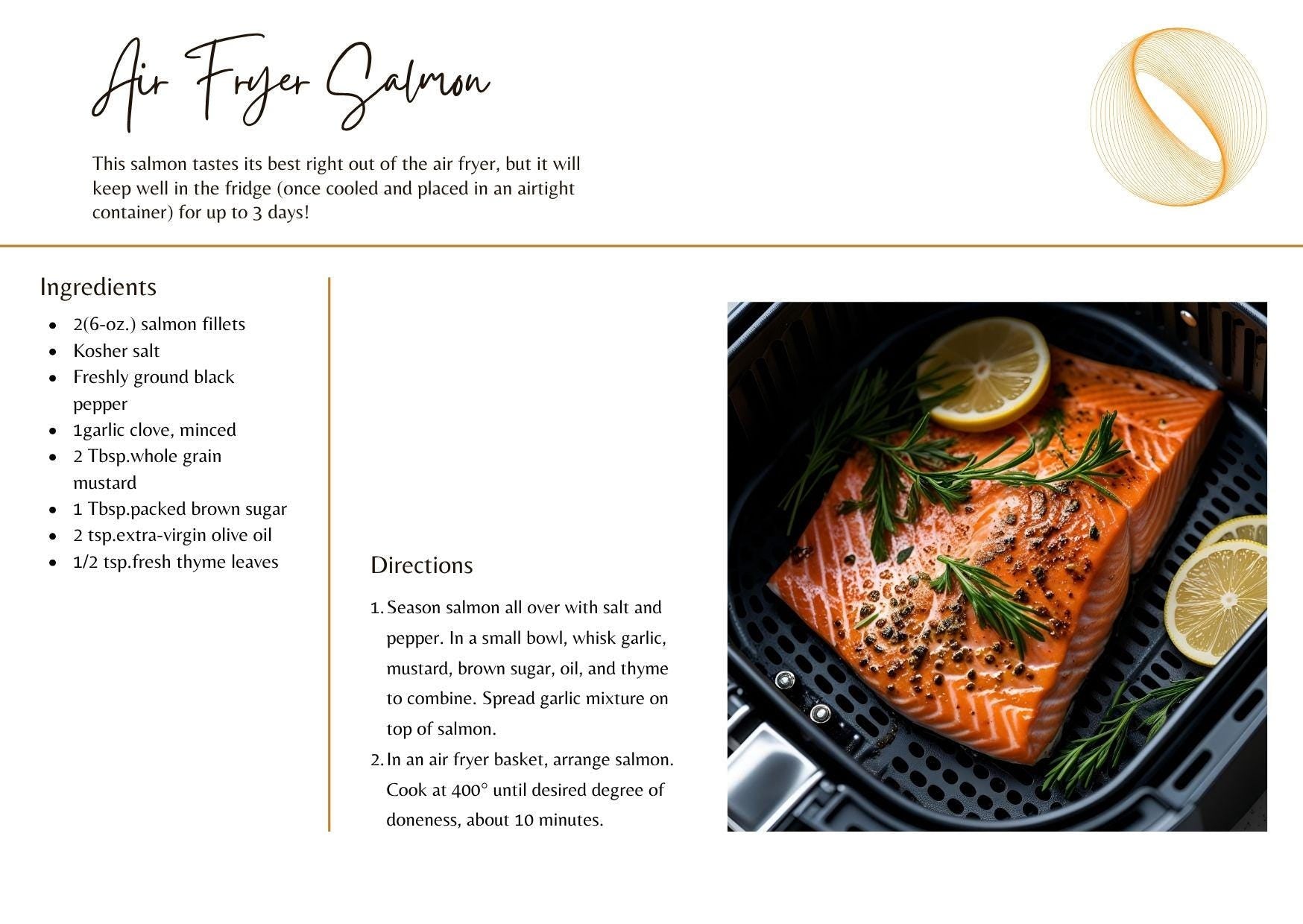 Air Fryer Cookbook: 30 Healthy and Simple Recipes (Printable Files) I Crispy Air Fryer Cookbook | Quick & Healthy Printable Recipe Collection | Digital Download