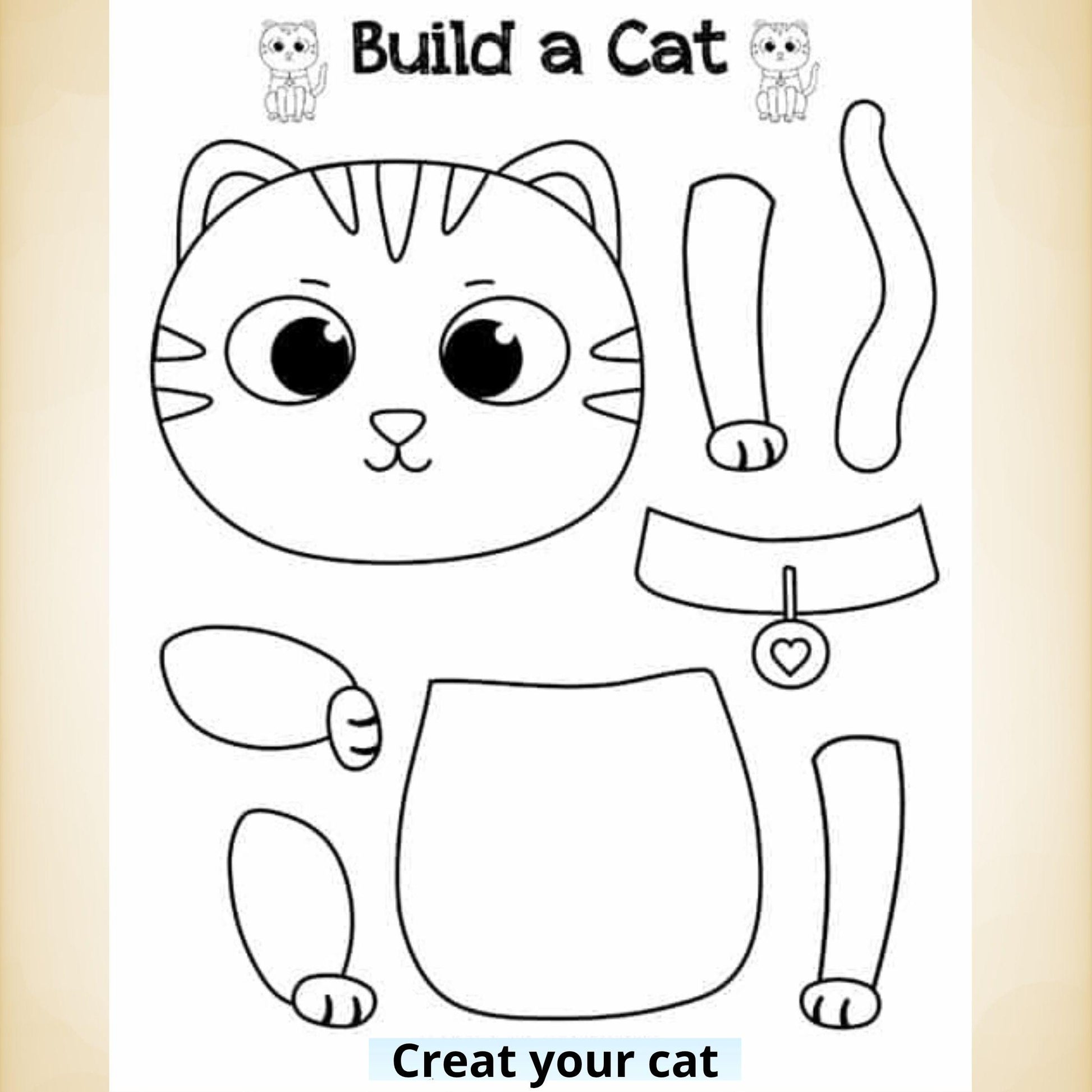 ABC Animal Coloring and Craft Book: Learning Activity (Digital Download) I interactive book for kids I preschool study