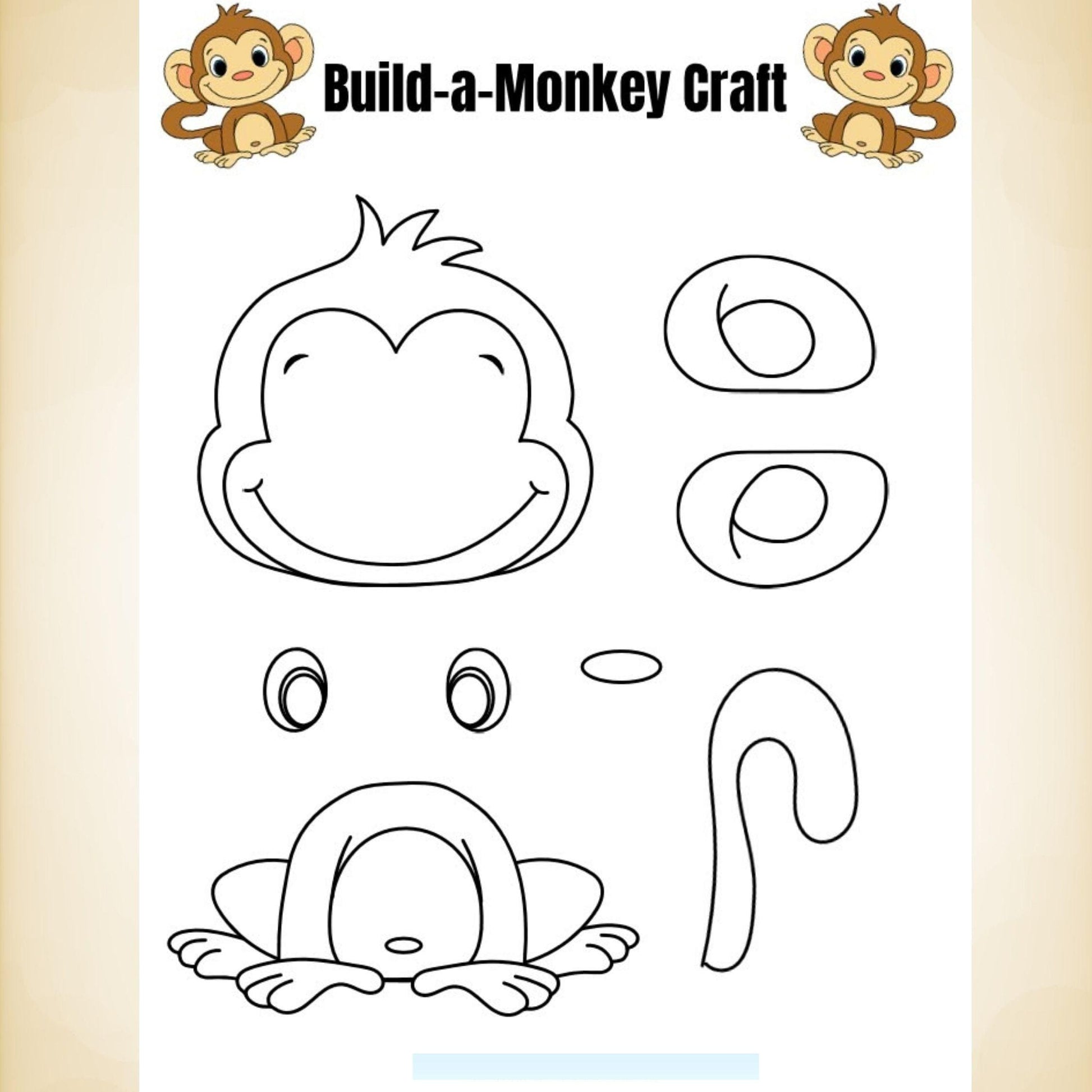 ABC Animal Coloring and Craft Book: Learning Activity (Digital Download) I interactive book for kids I preschool study