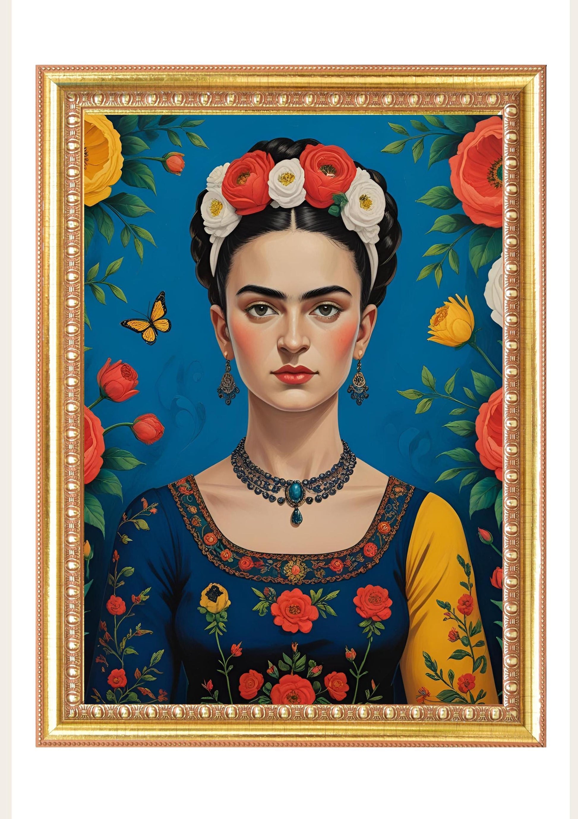 Frida Kahlo Boho Portrait Art - 19 Printable Images (Digital Download) Art Deco