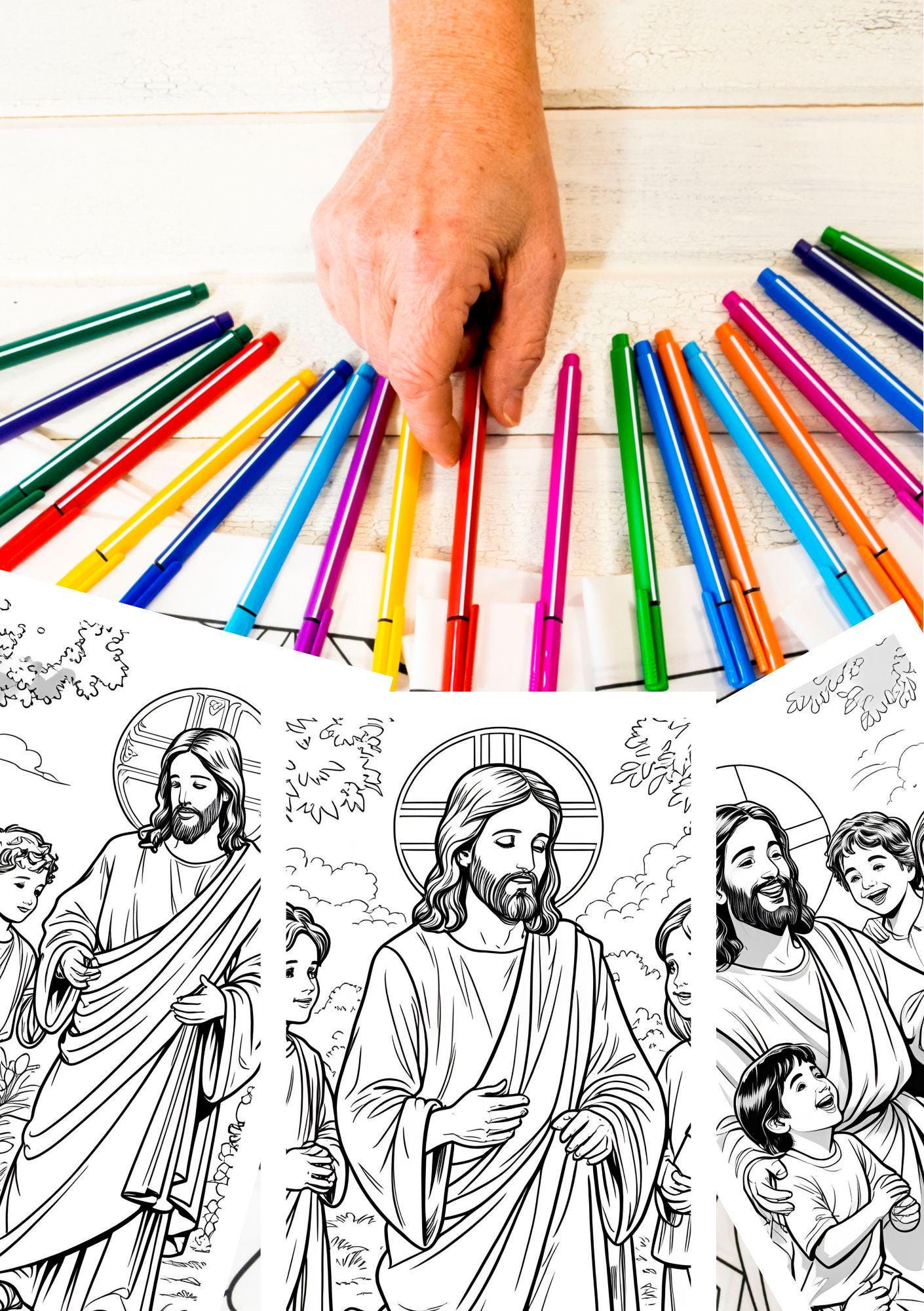 Jesus Coloring Book: Christian Illustrations for Kids (PDF Download) Kids I Jesus Coloring Book: Christian Illustrations for Kids (PDF Download) Kids