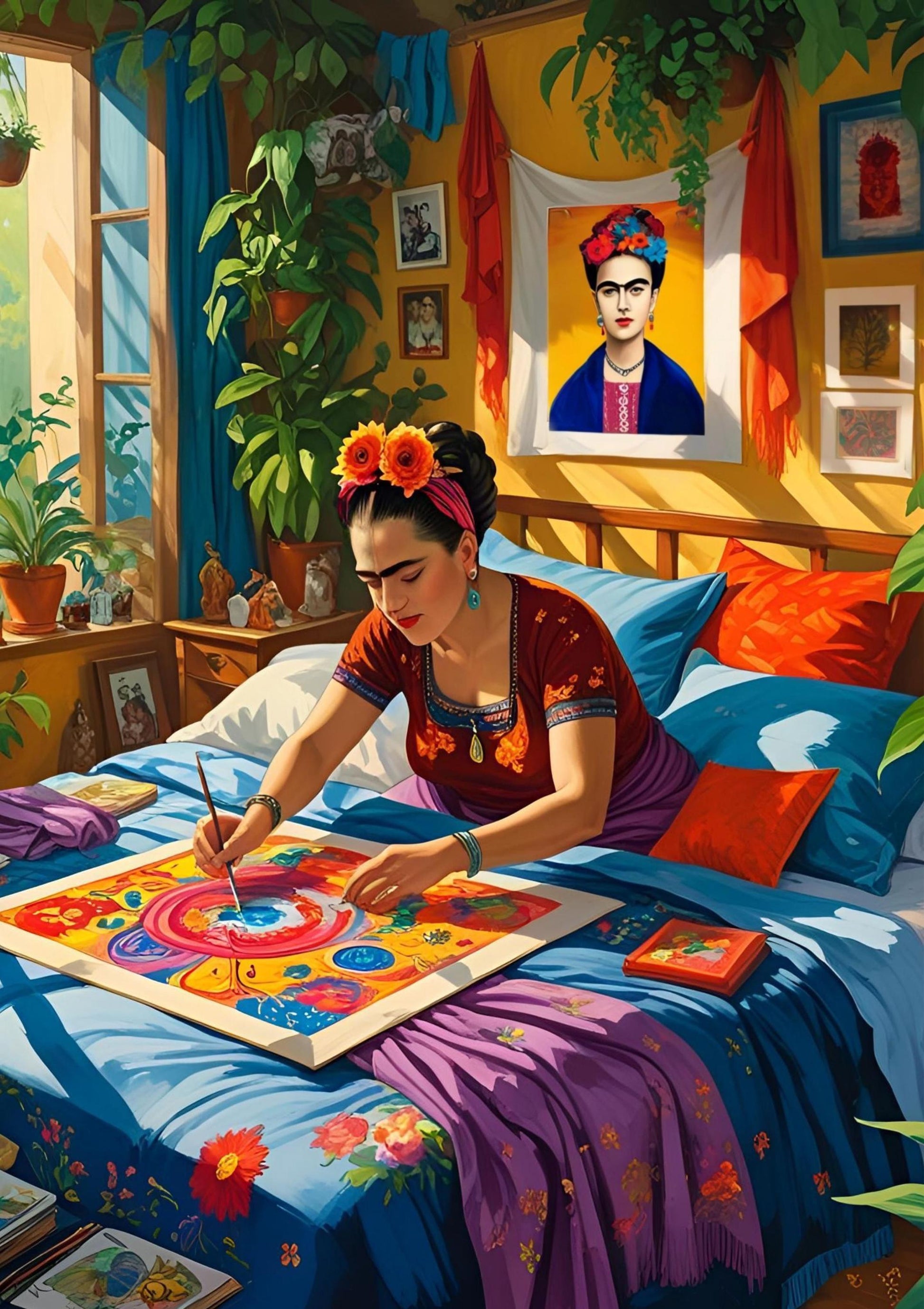 Frida Kahlo Boho Portrait Art - 19 Printable Images (Digital Download) Art Deco