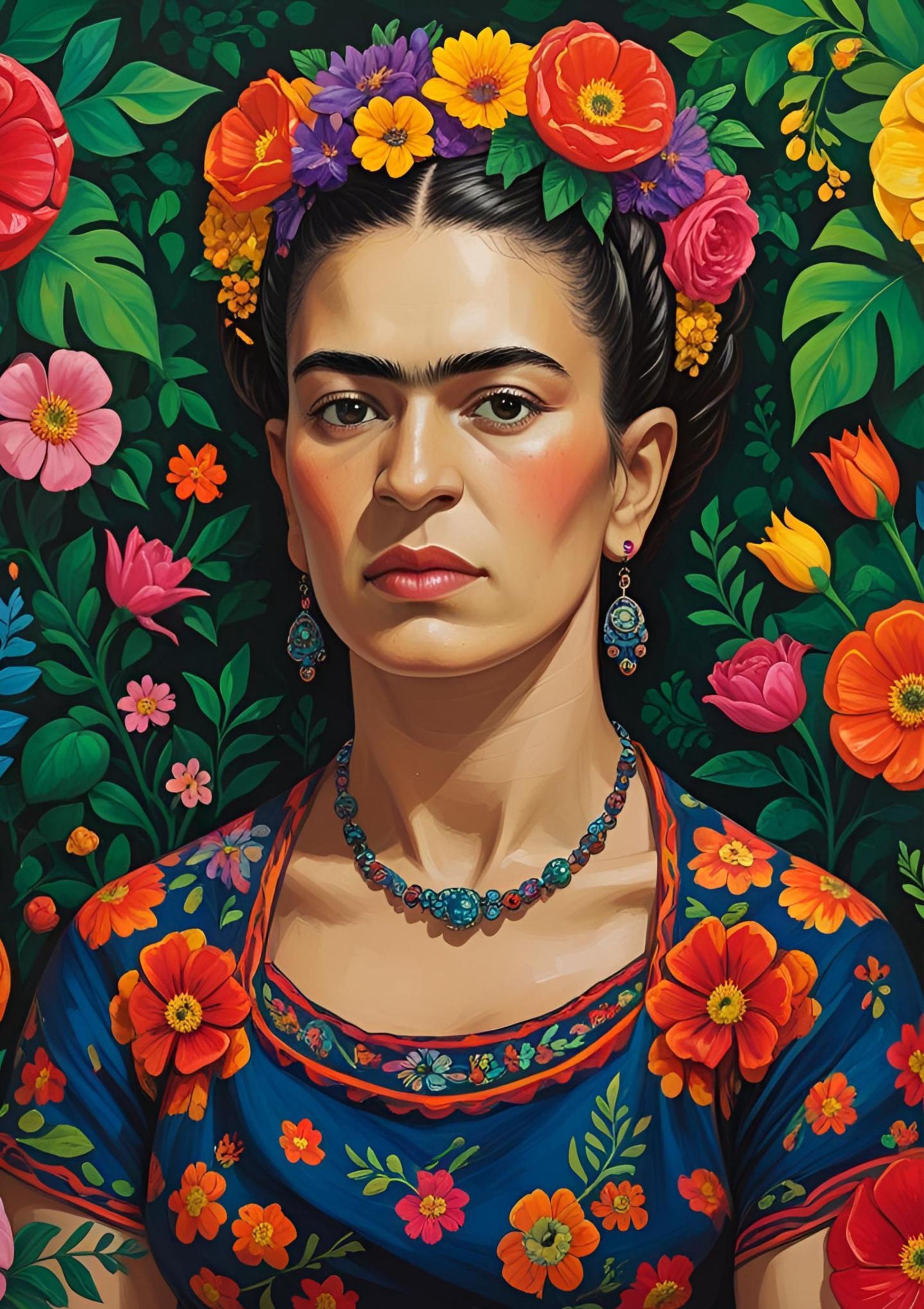 Frida Kahlo Boho Portrait Art - 19 Printable Images (Digital Download) Art Deco