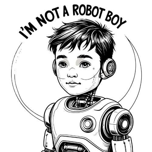 AI Family Matching T-Shirt Design | Funny “I’m Not a Robot” Graphic | Digital PNG Download for Sublimation I Funny AI Family Matching Shirt Design: I'm Not a Robot (PNG Digital Download) Family