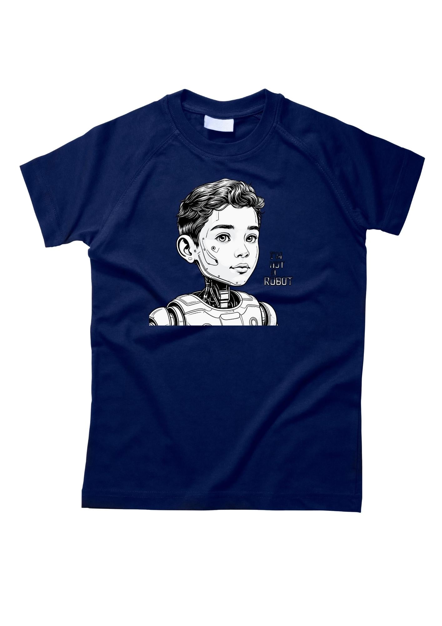 I'm Not a Robot” T-Shirt Design  – Printable PNG for POD & Streetwear Apparel