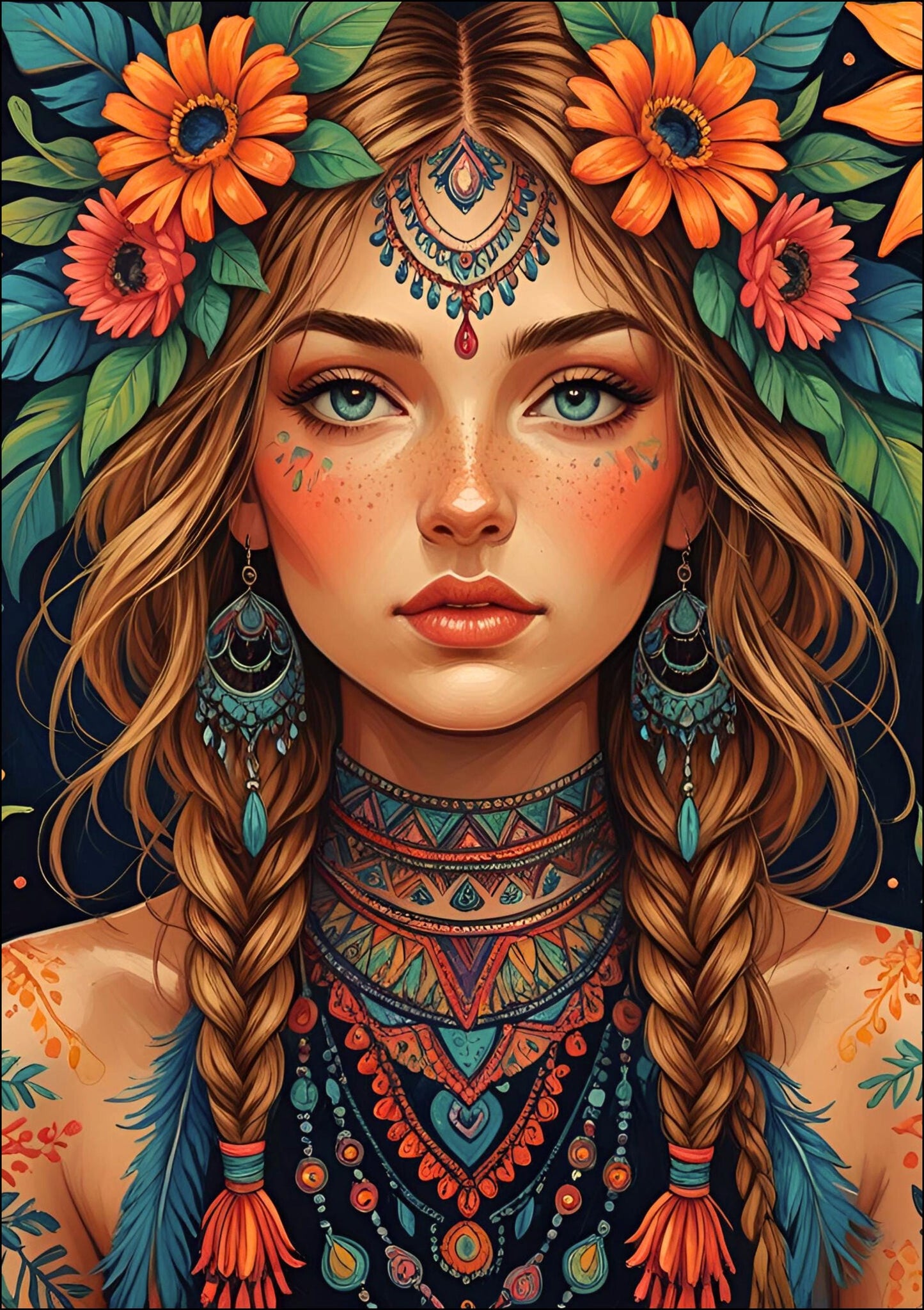 boho style art I download PDF I wall art I wall decor I instant download