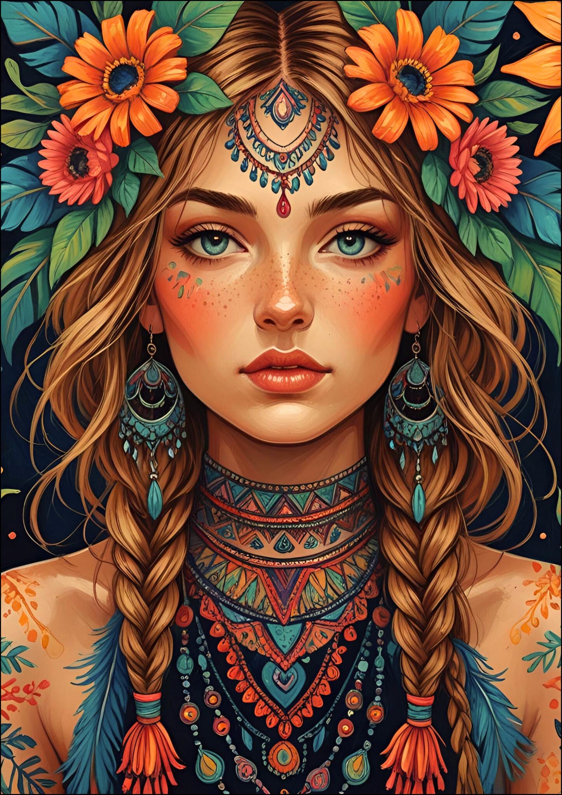 boho style art I download PDF I wall art I wall decor I instant download