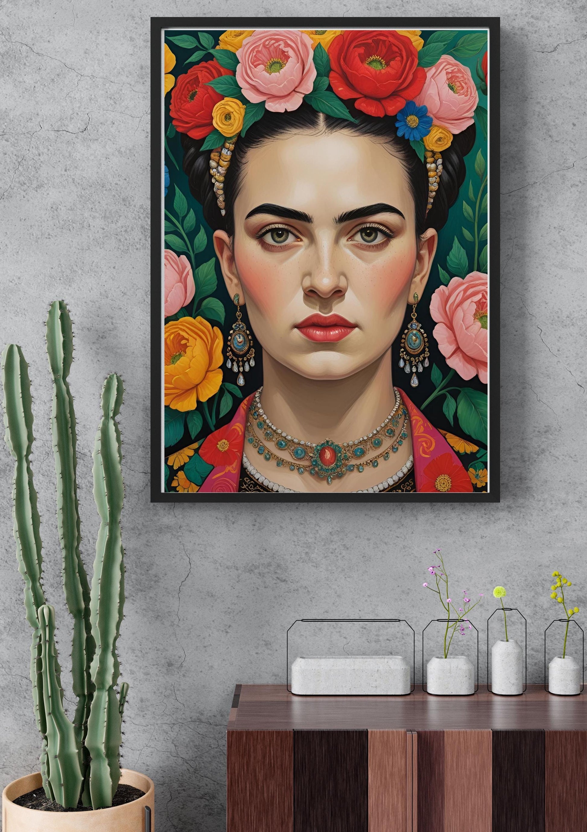 Frida Kahlo Boho Portrait Art - 19 Printable Images (Digital Download) Art Deco