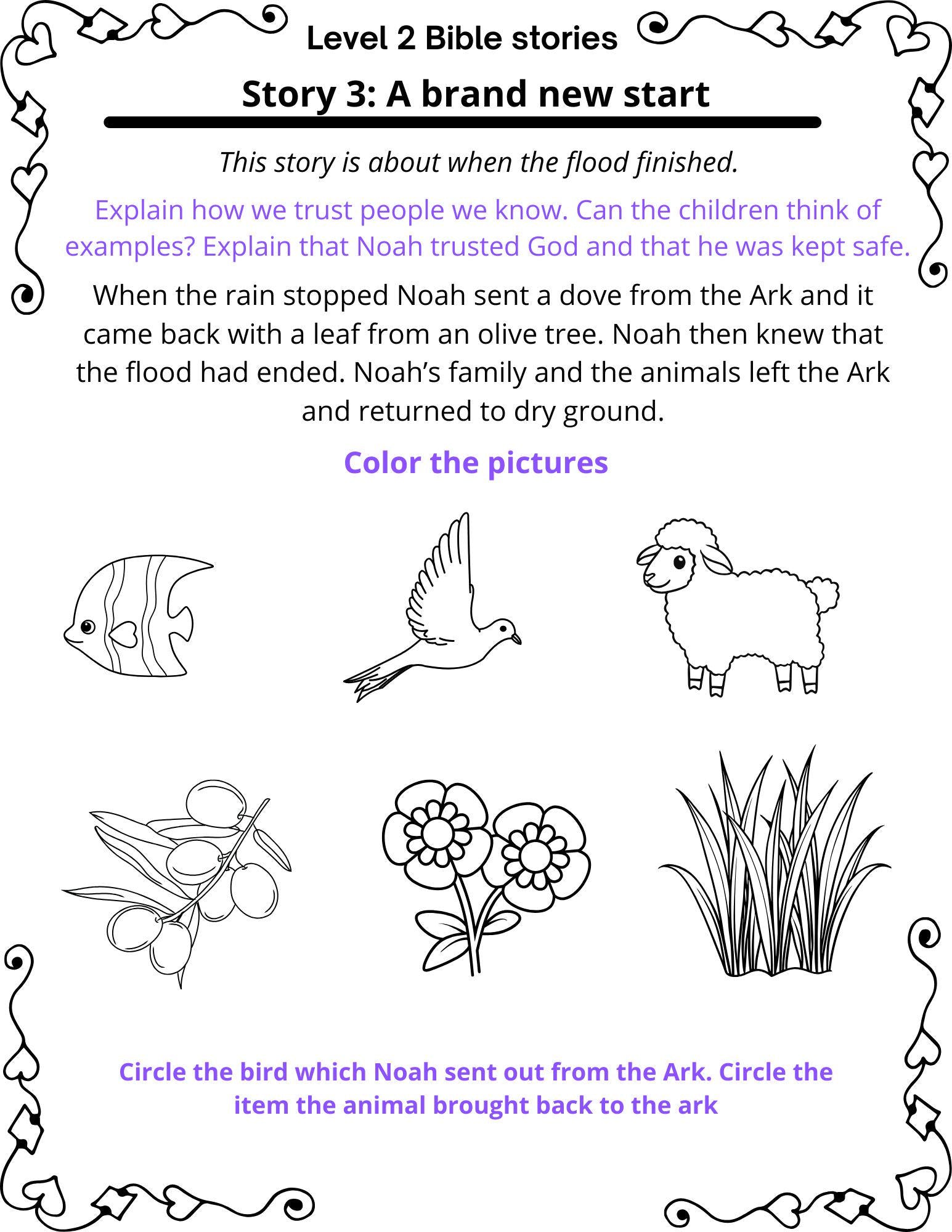 Preschool Bible Lessons: Christian Learning Pack (PDF Downloadable File) Bible course
