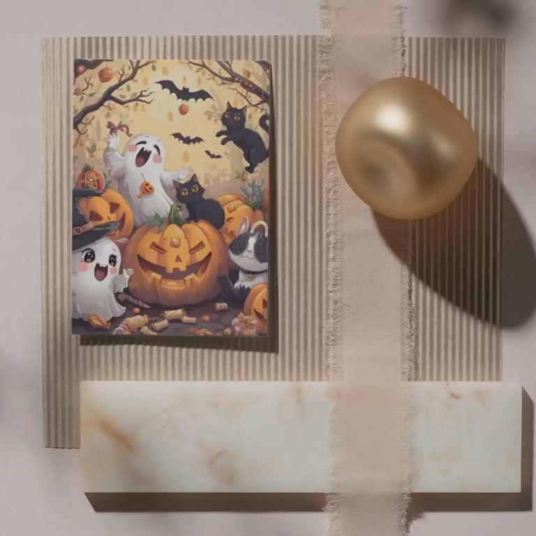 Digital Halloween Greeting Cards | 20 Printable Spooky Card Designs | Instant Download Scary Holiday Invitations