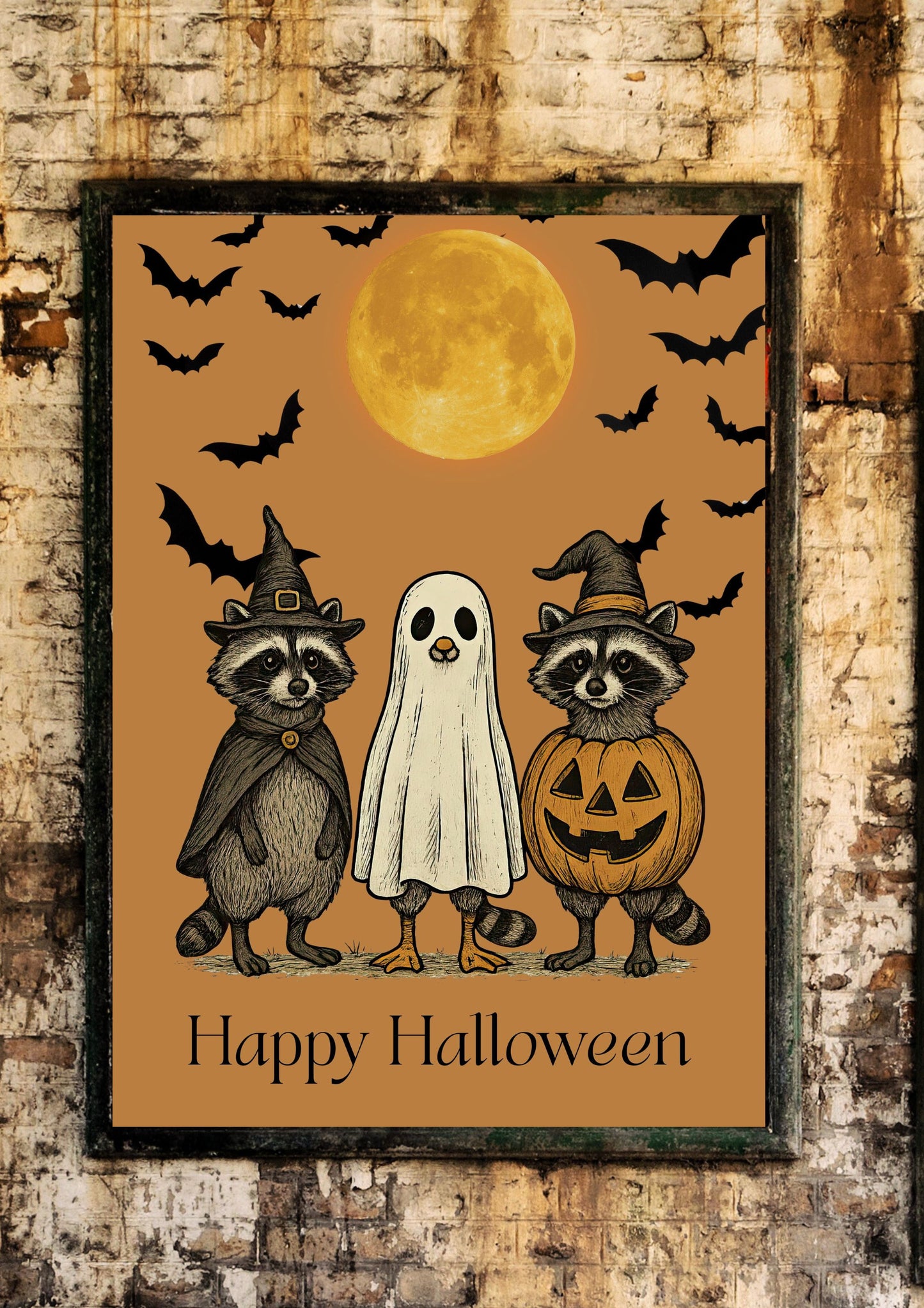 Digital Halloween wall art| 1 Printable Spooky posters Designs | Instant Download Scary Holiday posters I PNG file I size A2 I Spooky art