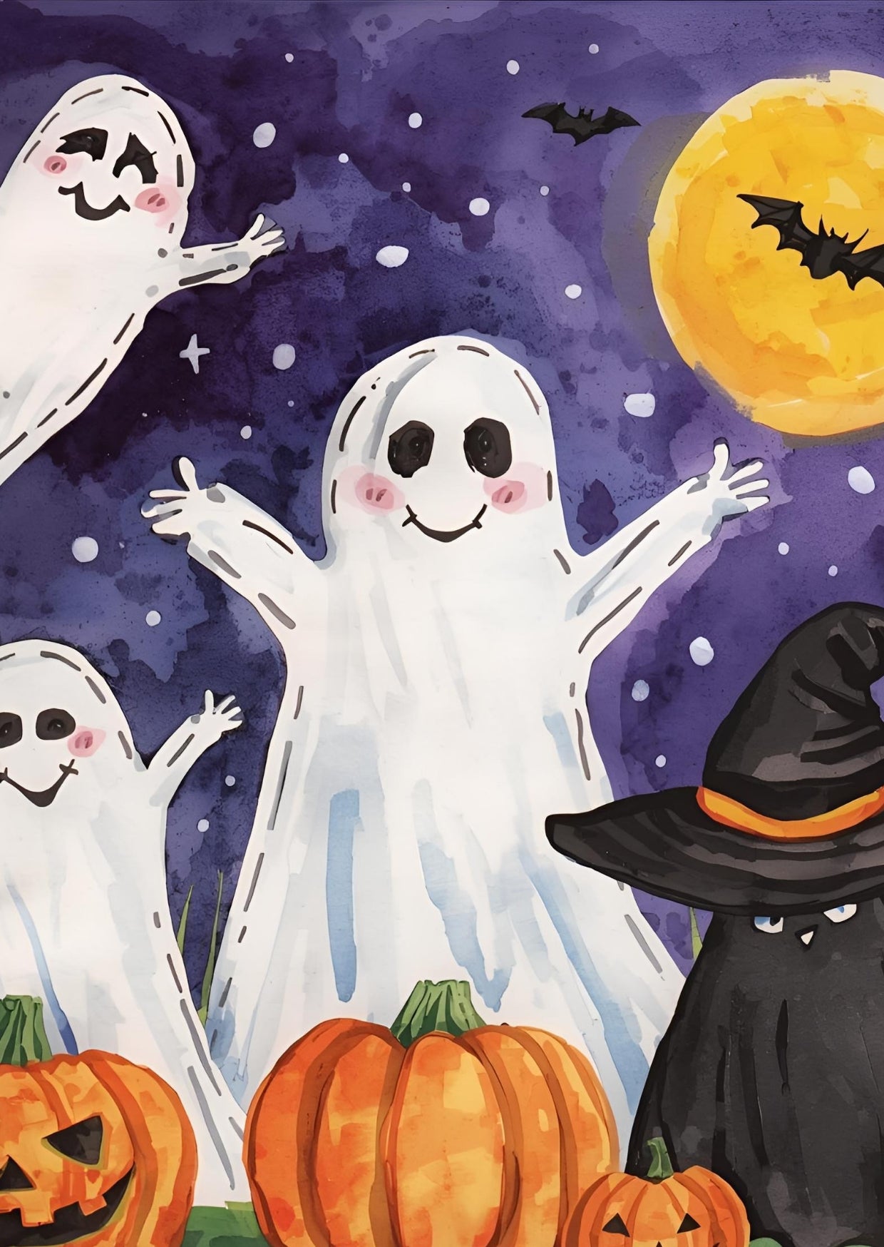 Digital Halloween Greeting Cards | 20 Printable Spooky Card Designs | Instant Download Scary Holiday Invitations