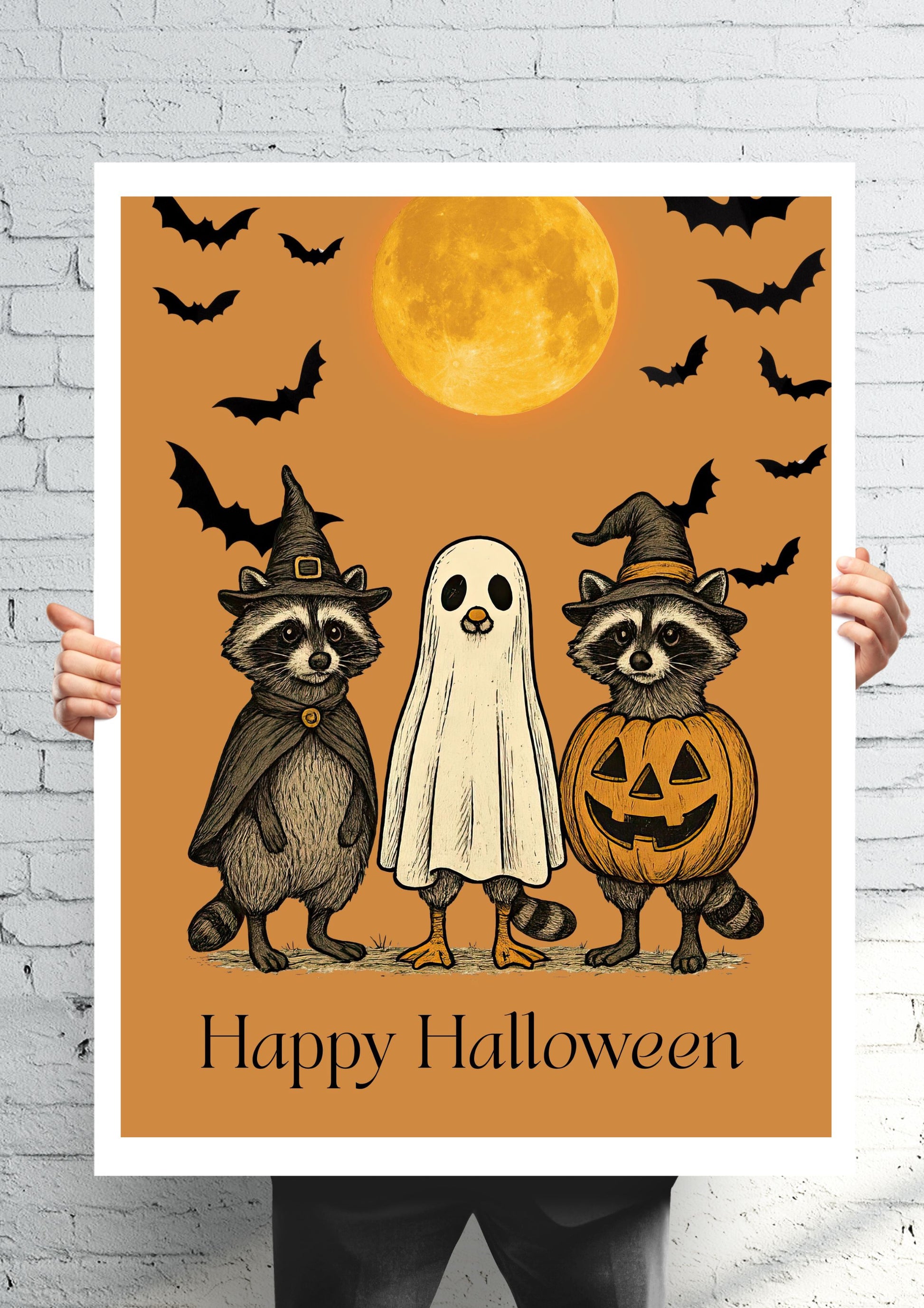 Digital Halloween wall art| 1 Printable Spooky posters Designs | Instant Download Scary Holiday posters I PNG file I size A2 I Spooky art
