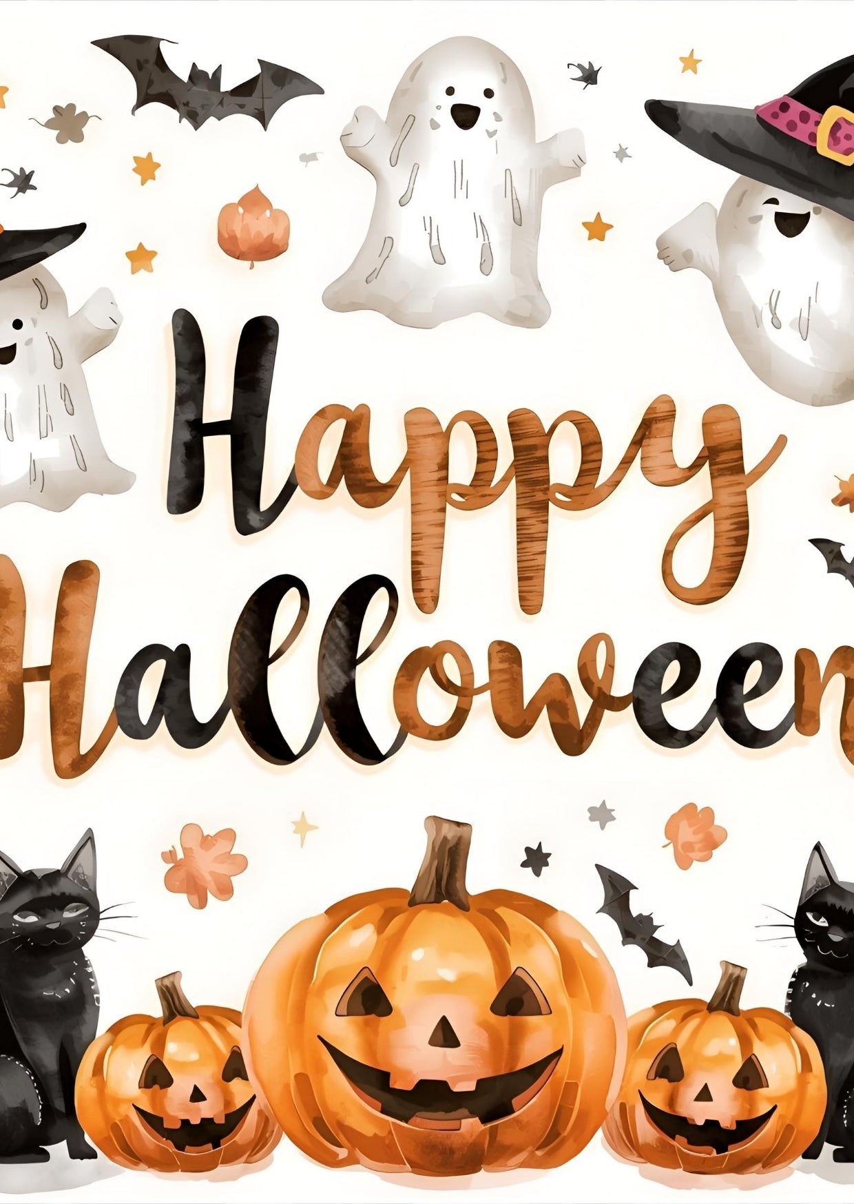 Digital Halloween Greeting Cards | 20 Printable Spooky Card Designs | Instant Download Scary Holiday Invitations