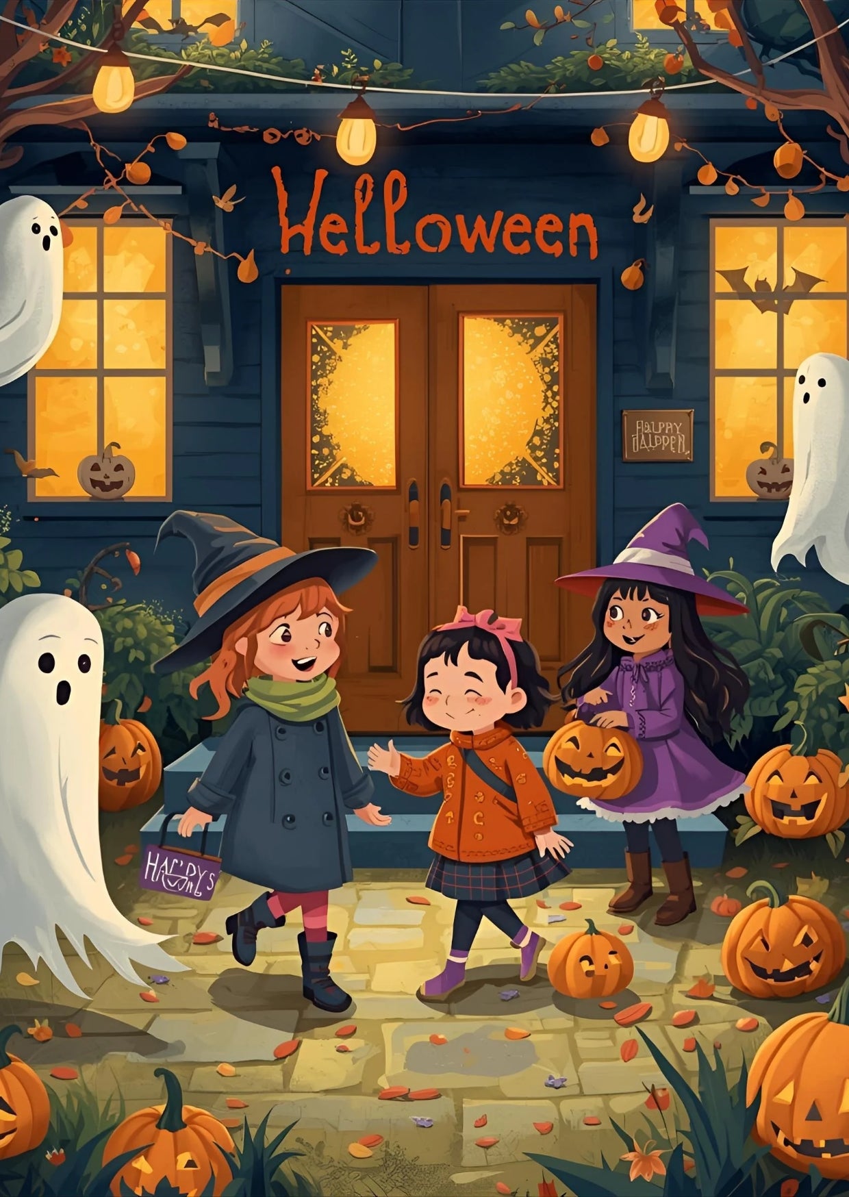 Digital Halloween Greeting Cards | 20 Printable Spooky Card Designs | Instant Download Scary Holiday Invitations