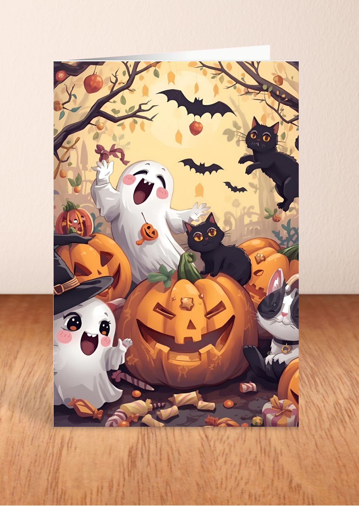 Digital Halloween Greeting Cards | 20 Printable Spooky Card Designs | Instant Download Scary Holiday Invitations