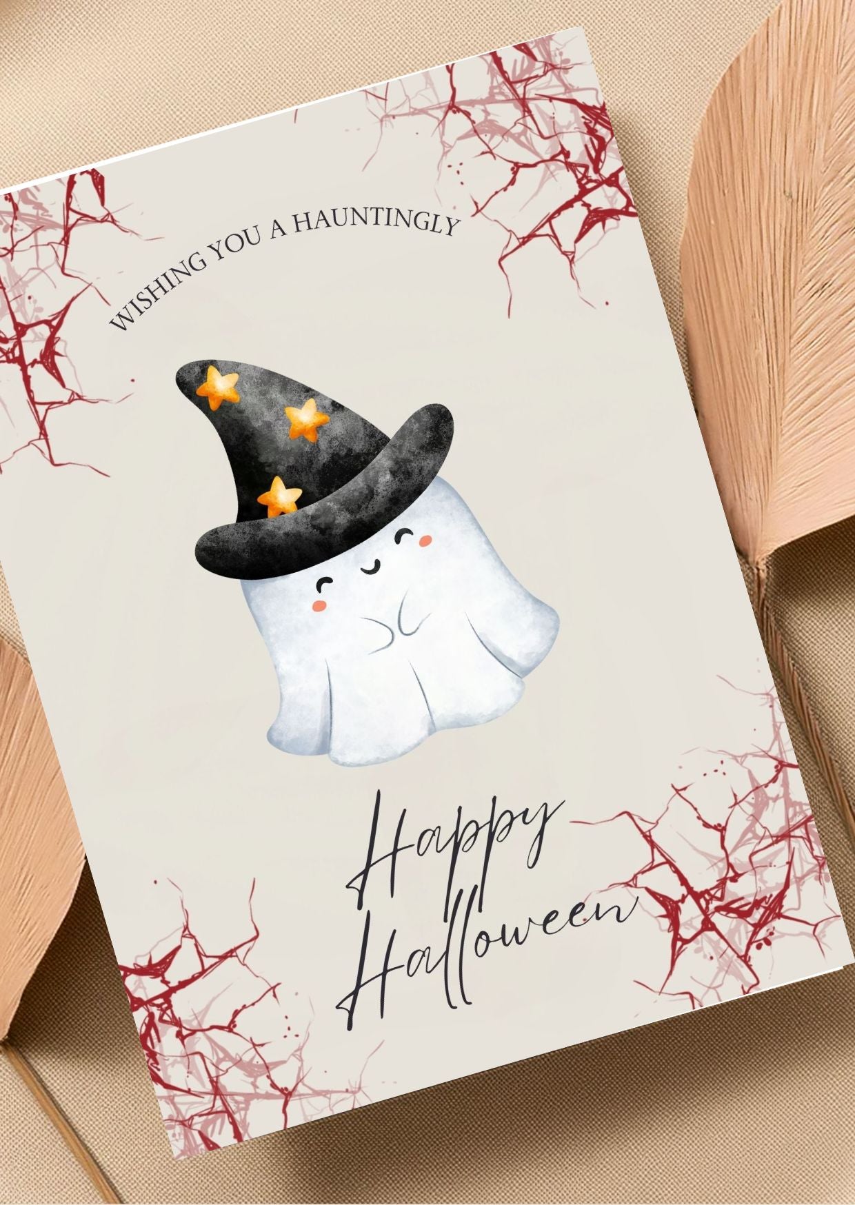 Digital Halloween Greeting Cards | 5 Printable Spooky Card Designs | Instant Download Scary Holiday Invitations