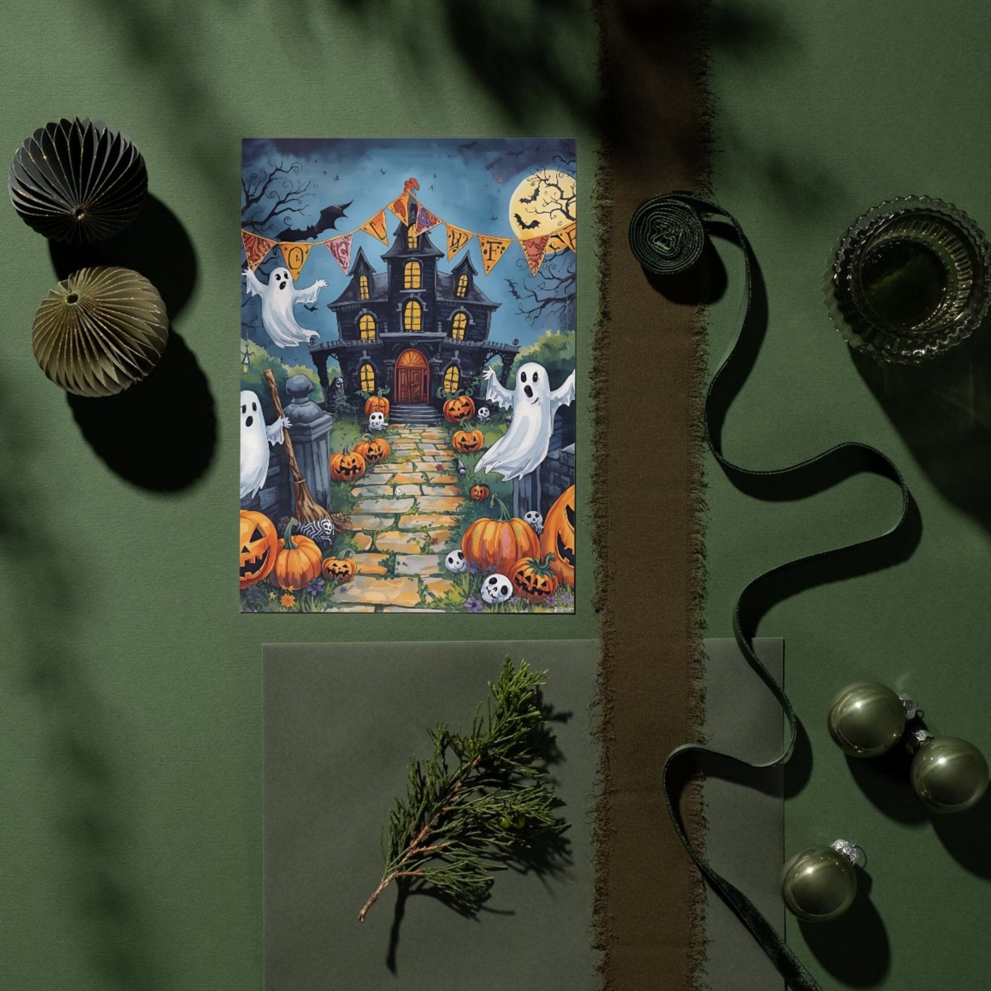 Digital Halloween Greeting Cards | 20 Printable Spooky Card Designs | Instant Download Scary Holiday Invitations