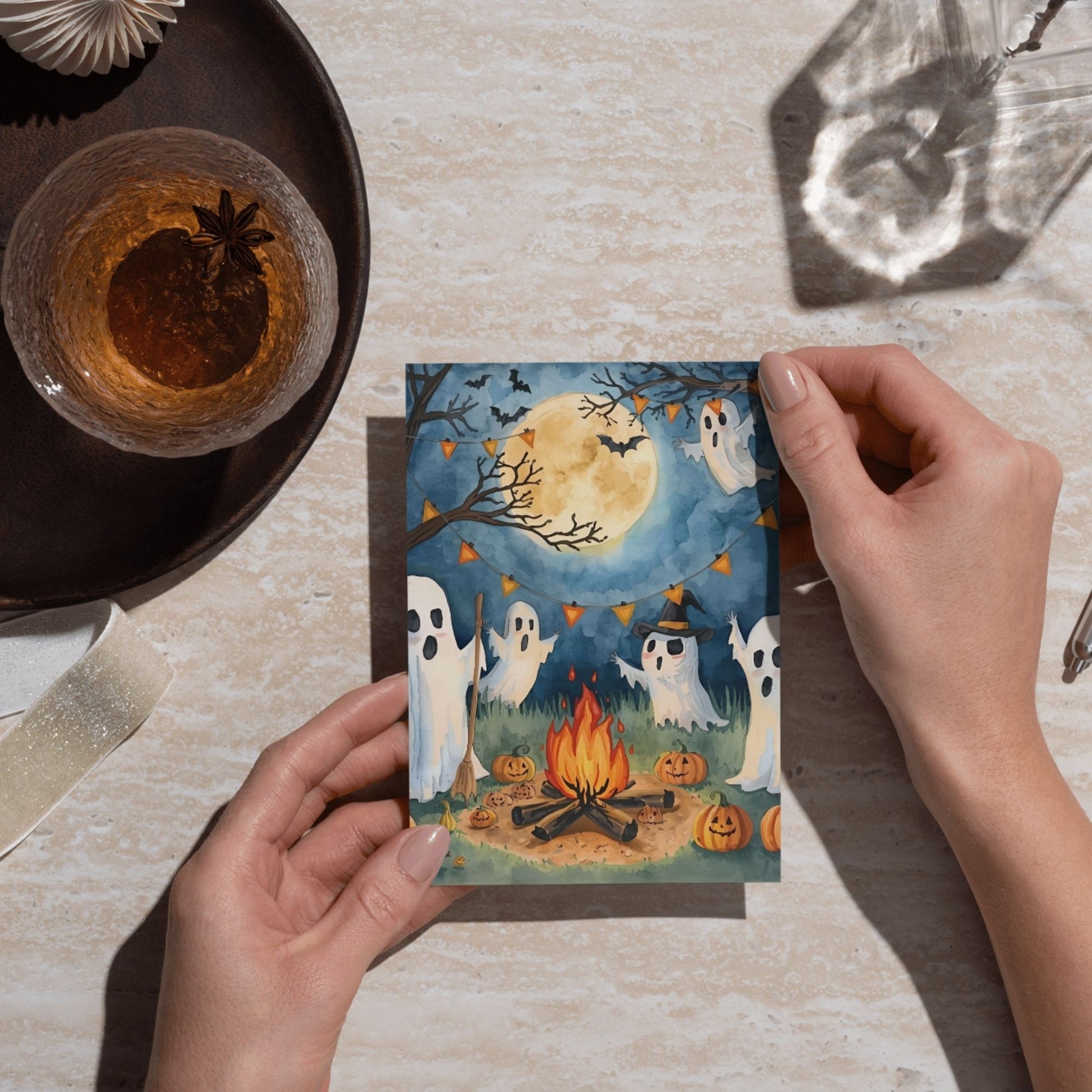 Digital Halloween Greeting Cards | 20 Printable Spooky Card Designs | Instant Download Scary Holiday Invitations