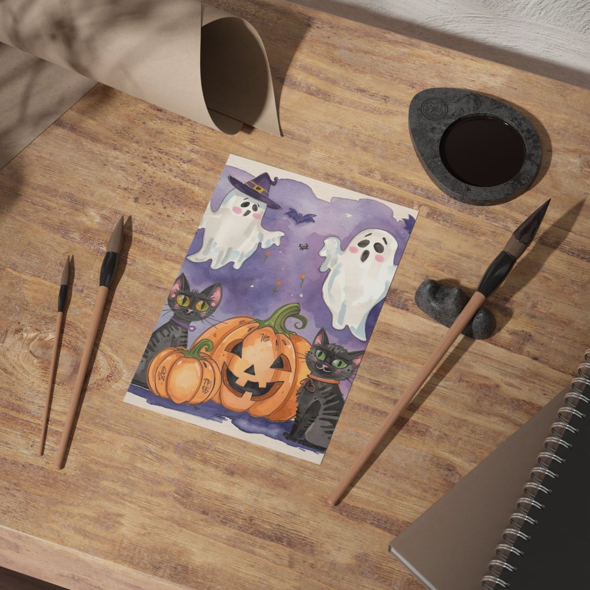 Digital Halloween Greeting Cards | 20 Printable Spooky Card Designs | Instant Download Scary Holiday Invitations